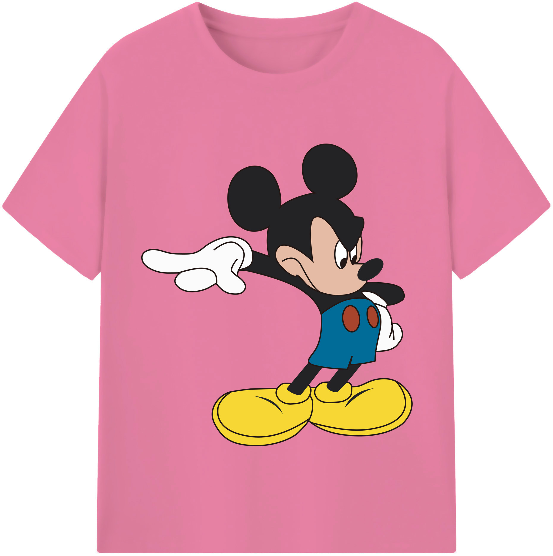 （画像用） ミッキーマウス Mickey Mouse 綿100％半袖Tシャツ（フロントプリント）
